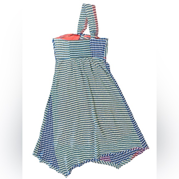 Anthropologie Maeve Waverly One Shoulder Gingham Plaid Dress Size 4 - Picture 6 of 13